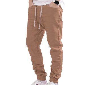 Men's Drawstring Harem Jogger Pants Khaki